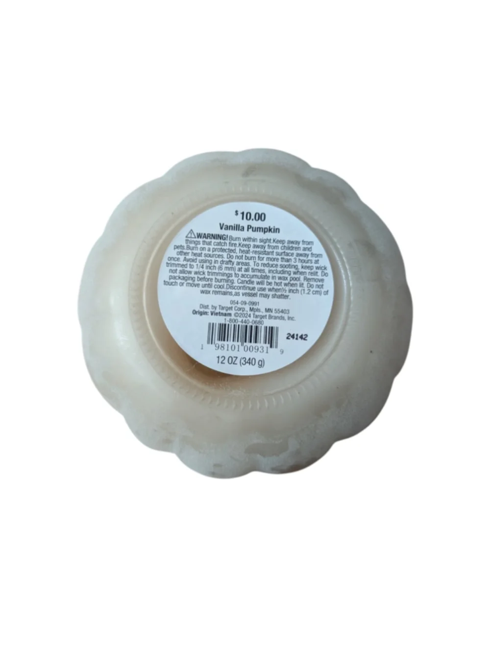 FREE! Target Vanilla Pumpkin Scented Candle